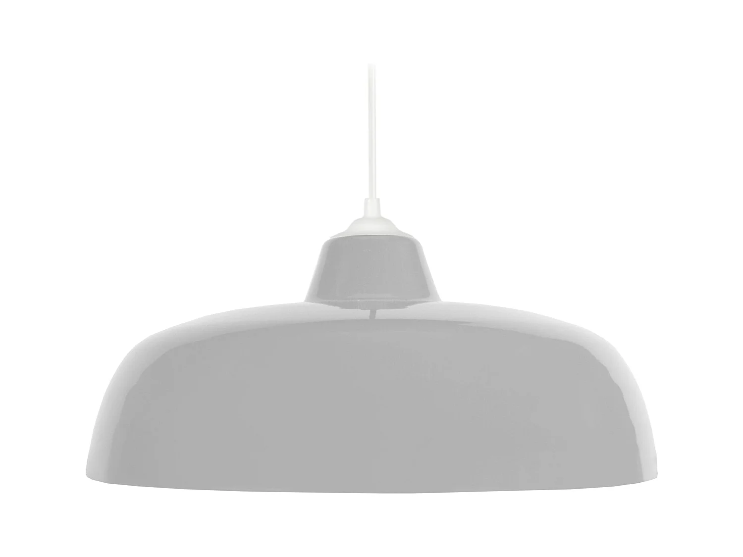 Suspensão TOSEL  TROG B metal cúpula branco D32 x  H75  cm