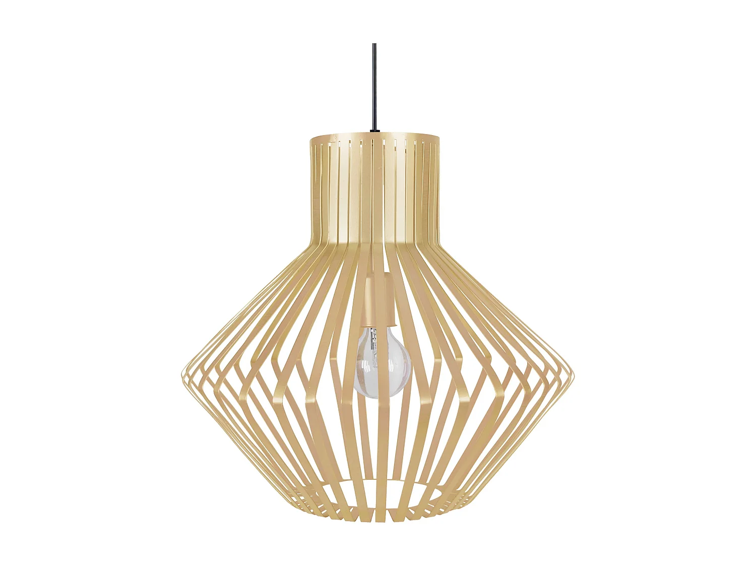 Suspension TOSEL ,métal,Doré ,H 90xD 36x P 36cm