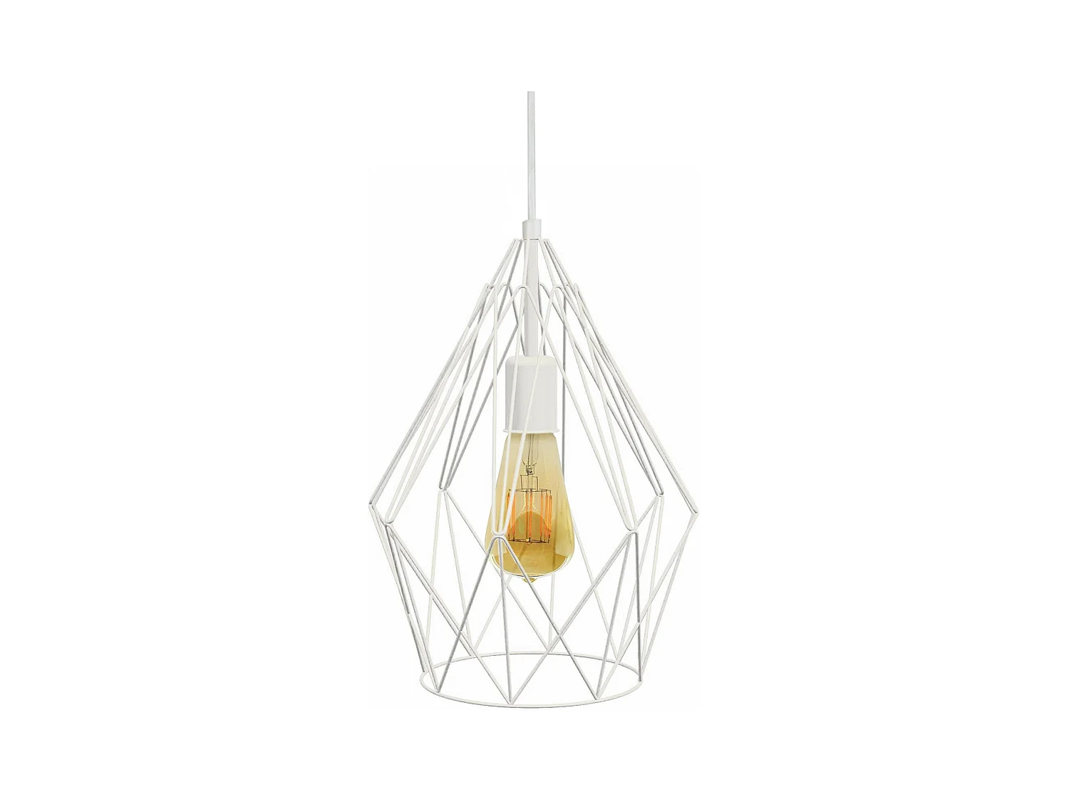 Suspensión  TOSEL ,metal,Blanco,A90xD35xP30cm