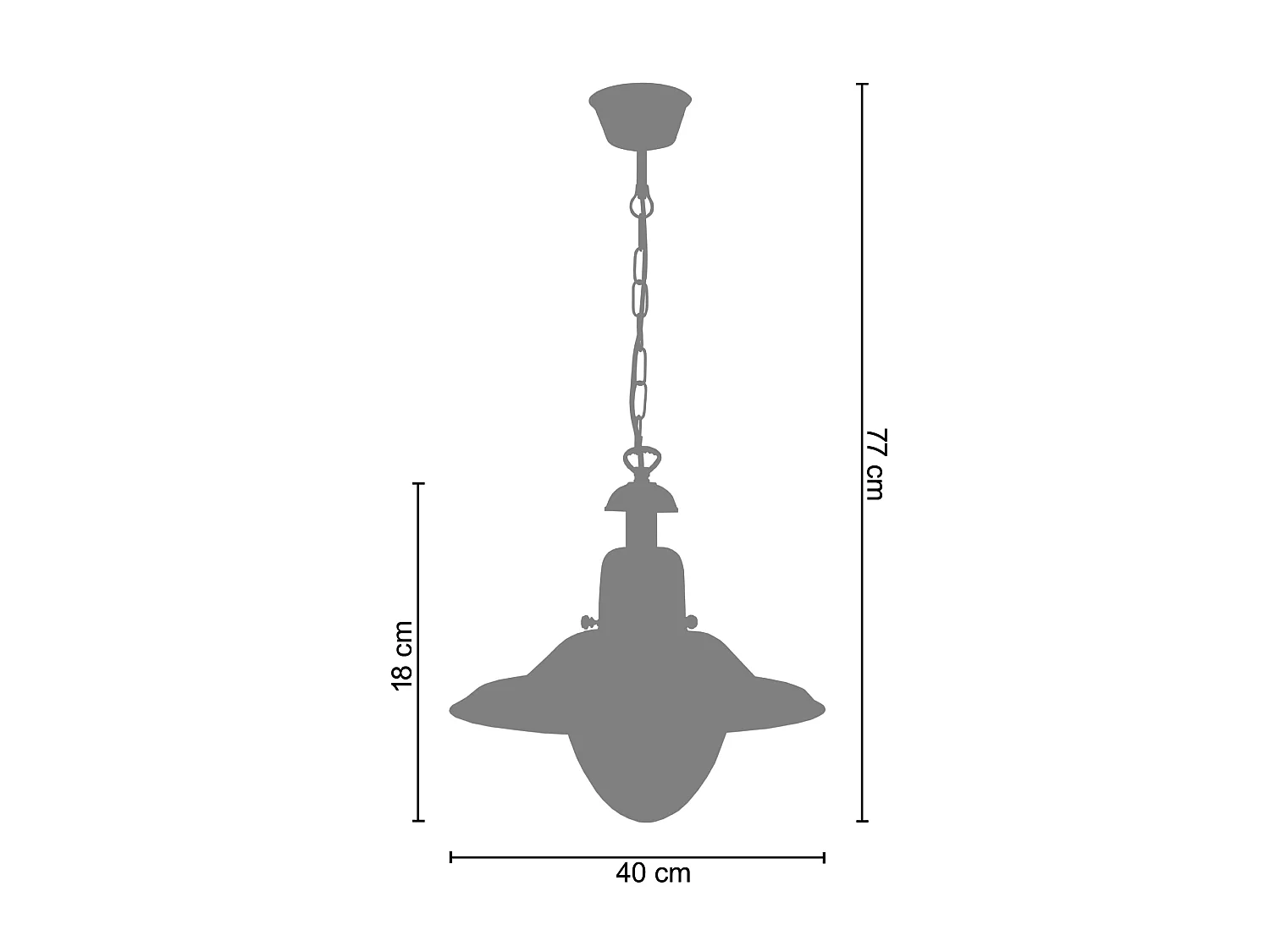 Suspensão TOSEL  MARINE B vidro cúpula âmbar D30 x  H70  cm