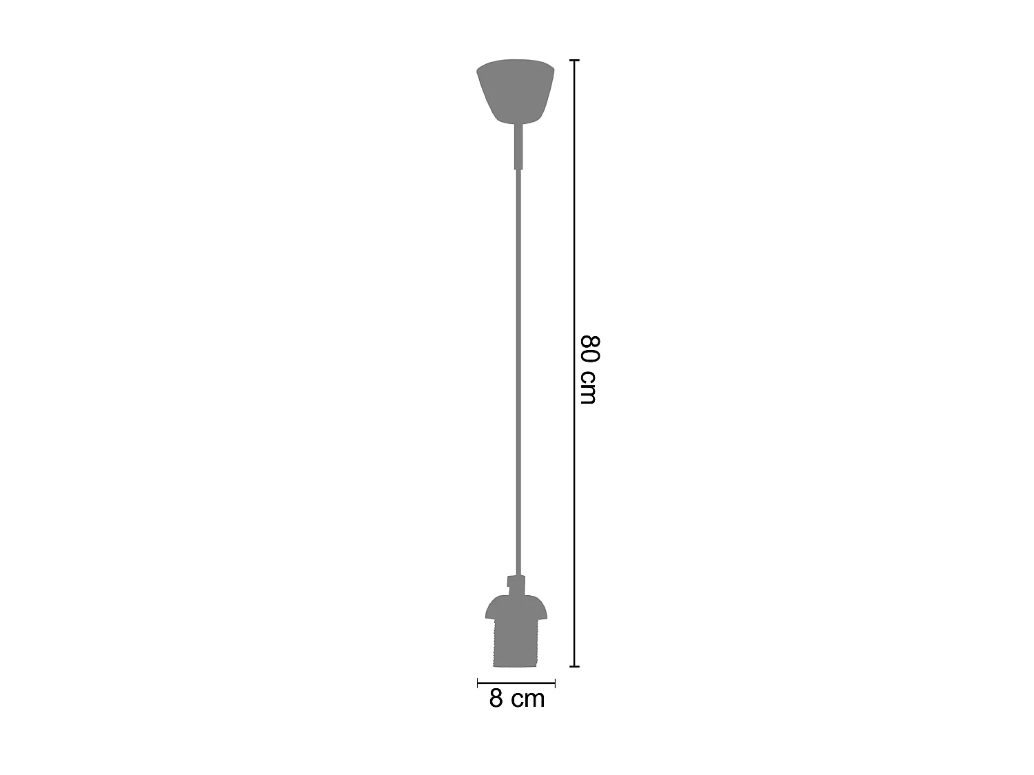 Lampadario a sospensione  legno metallo cone MATHIAS rosso  D'35cm