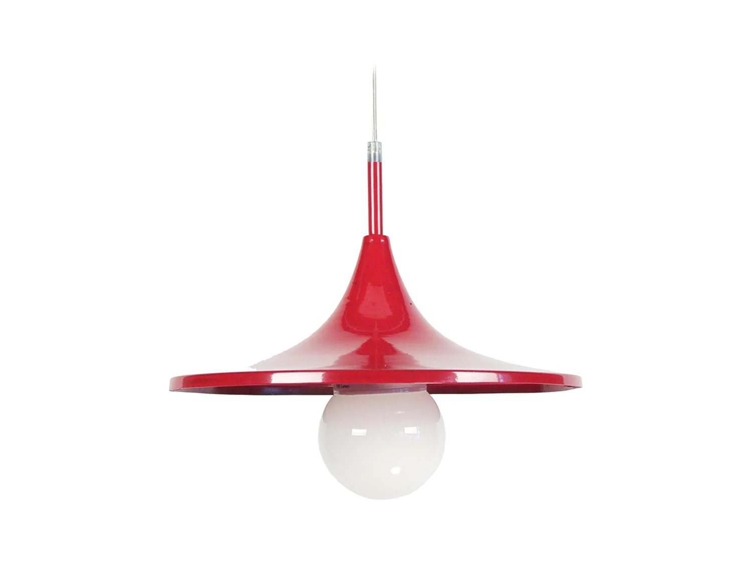 Suspension TOSEL ,métal,Rouge ,H70xD 27xP27cm