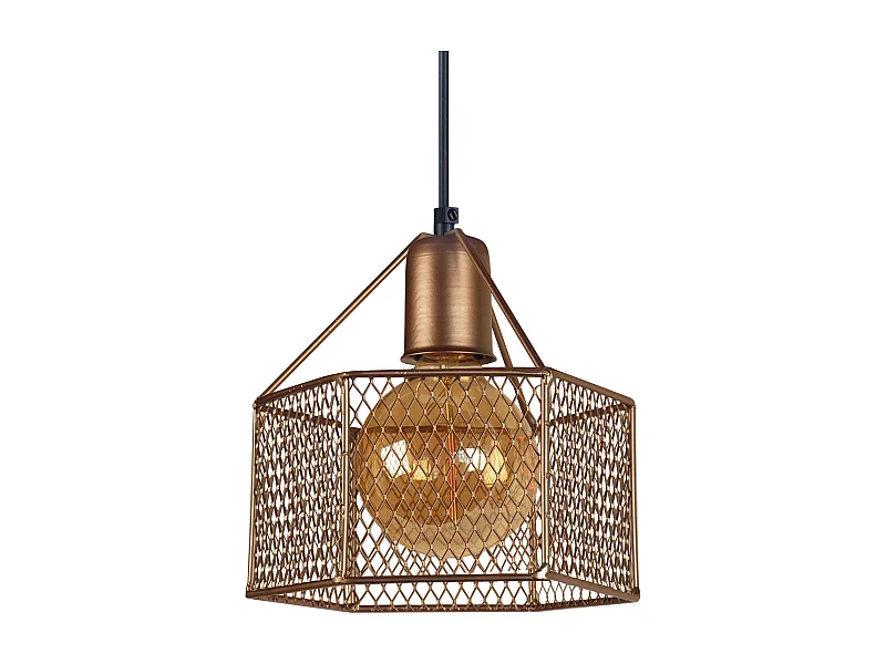 Suspensión  TOSEL ,metal,Bronce ,A75xD18xP18cm