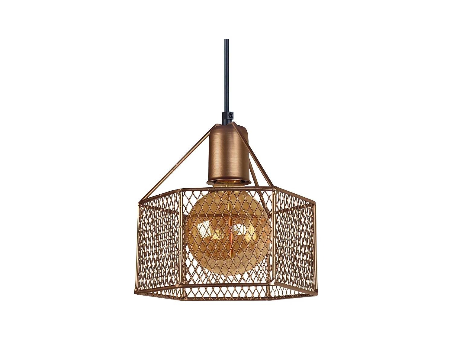 Suspensión  TOSEL ,metal,Bronce ,A75xD18xP18cm