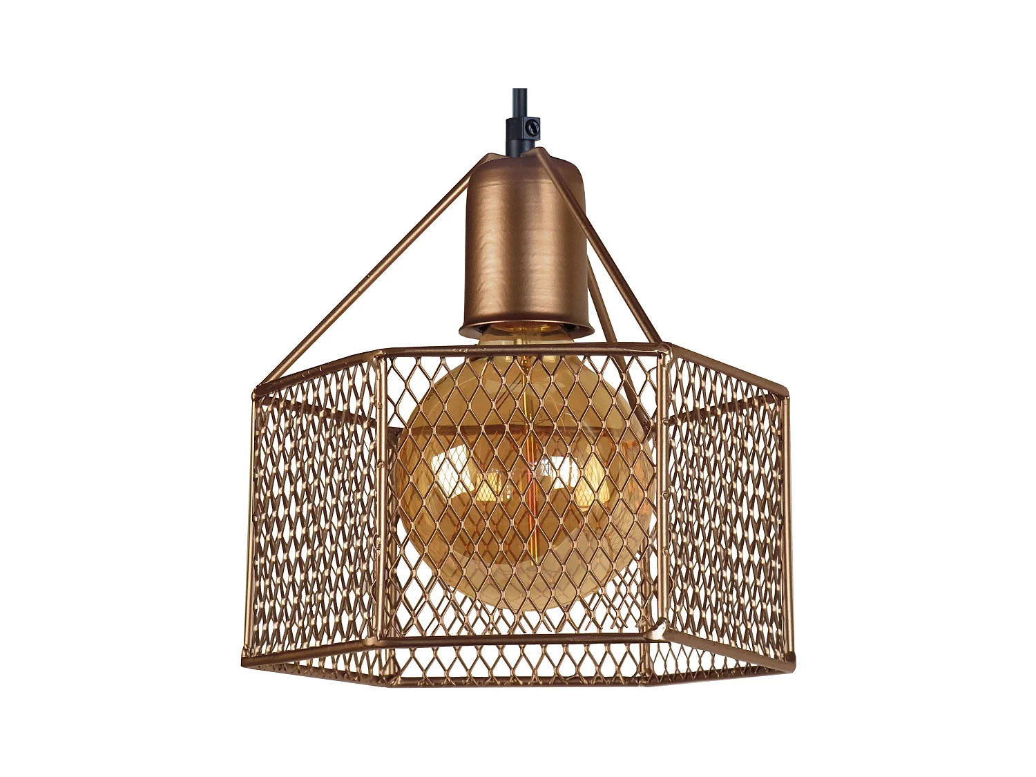 Suspensión  TOSEL ,metal,Bronce ,A75xD18xP18cm