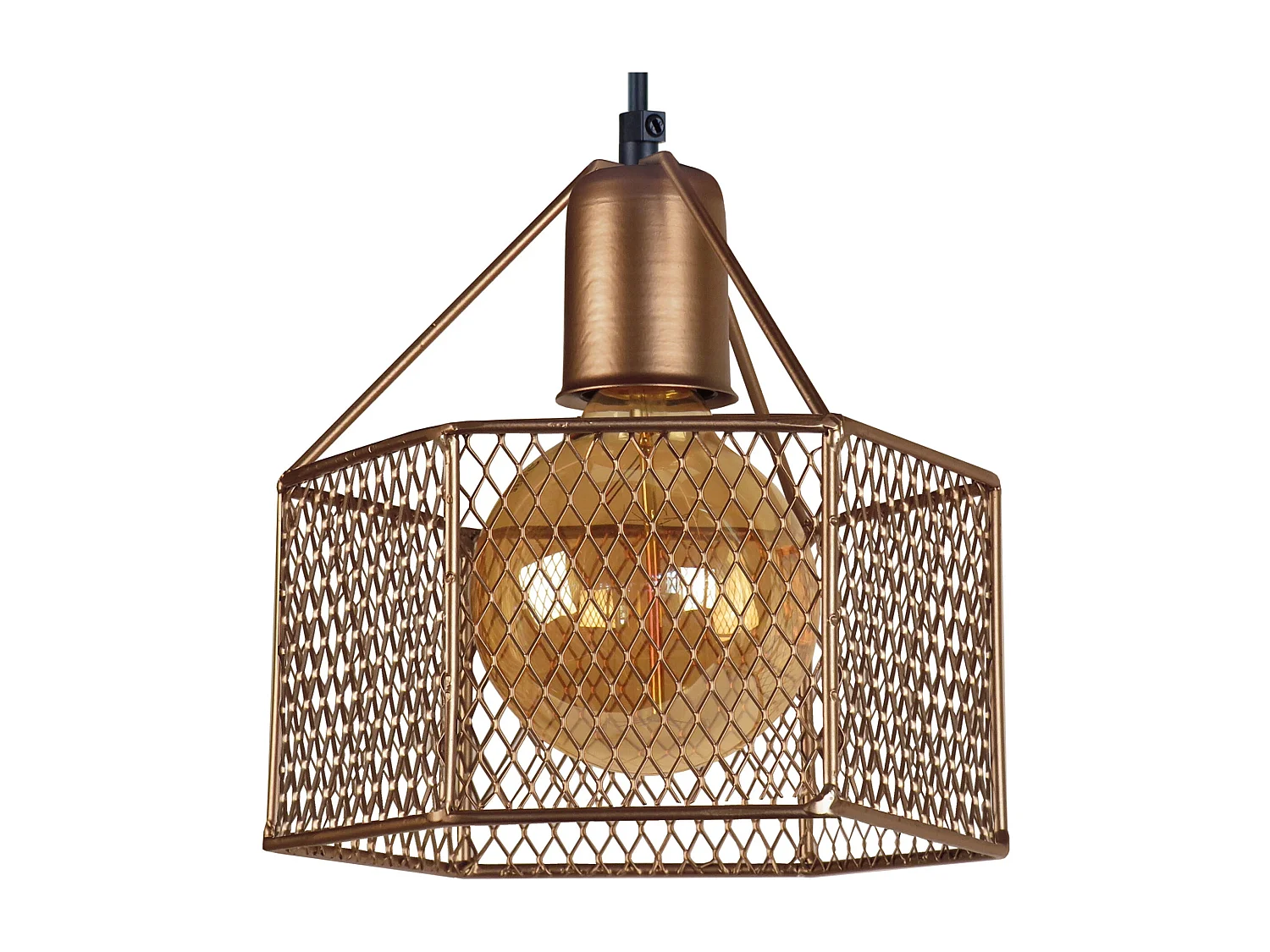 Suspension TOSEL ,métal,Cuivre ,H77xD20xP20cm