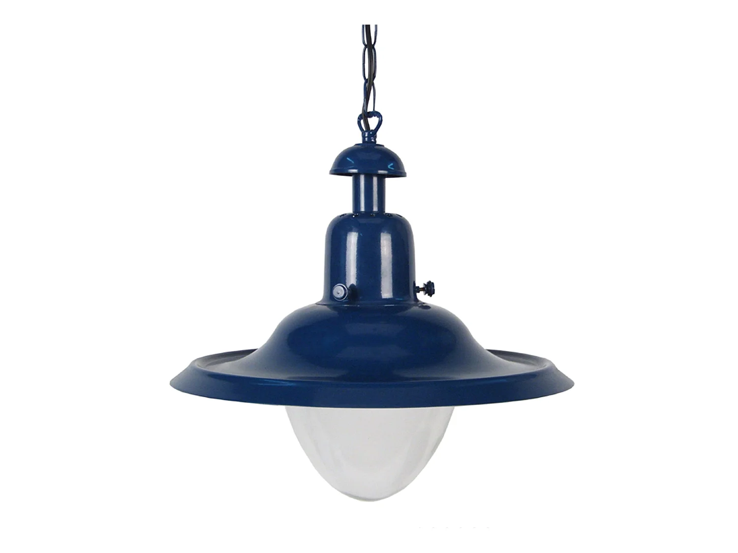 MARINE B - Suspension conique métal bleu