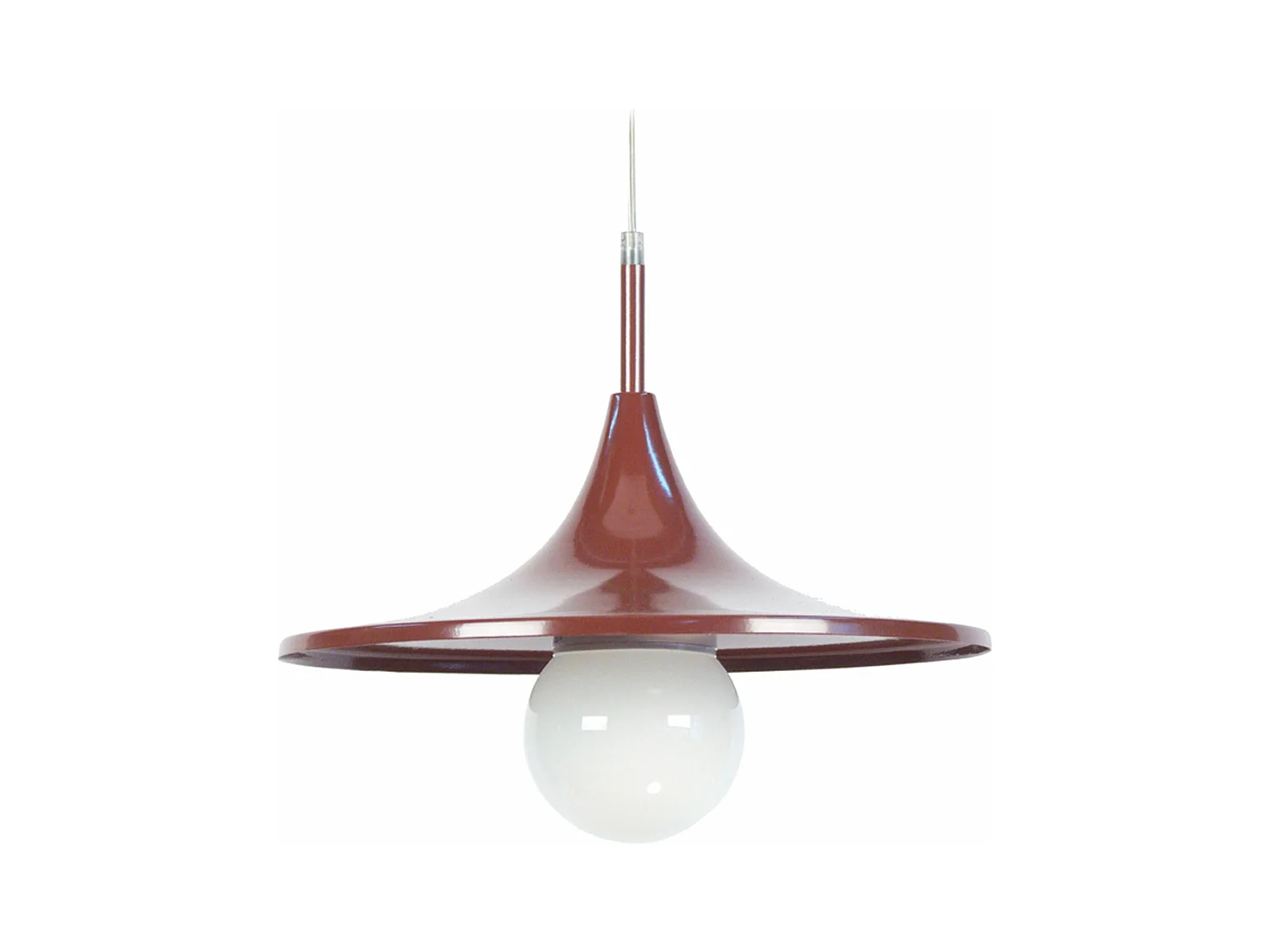 Suspensão TOSEL  SUÈDOIS metal cúpula preto D31 x  H80  cm