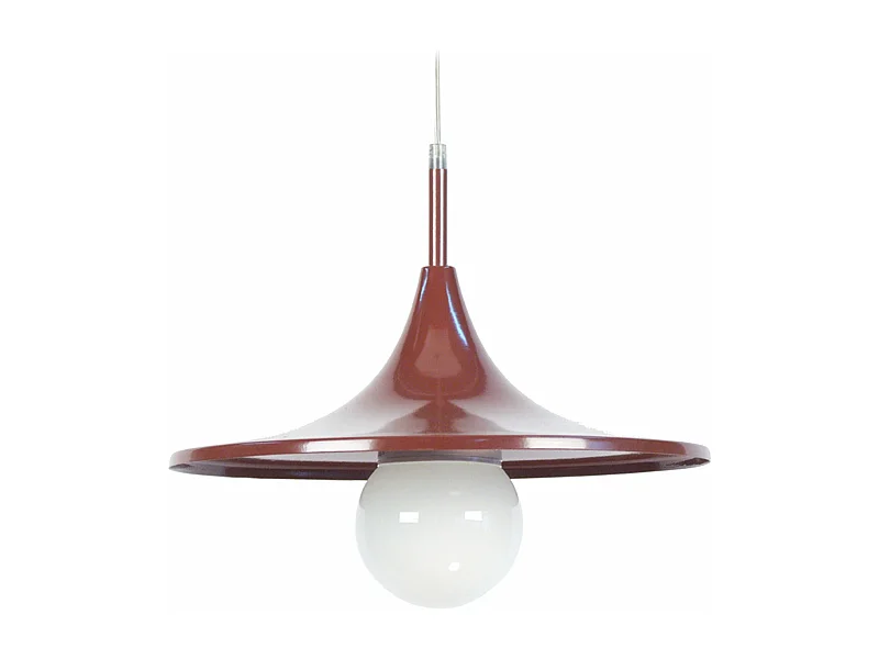 Suspension, conique métal  marron 70 cm.