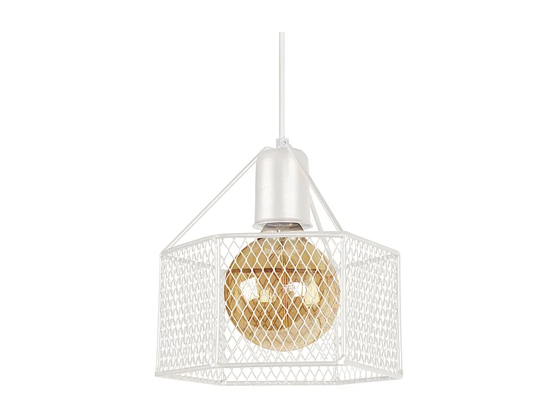 Suspension TOSEL ,métal,Blanc  ,H77xD20xP20cm