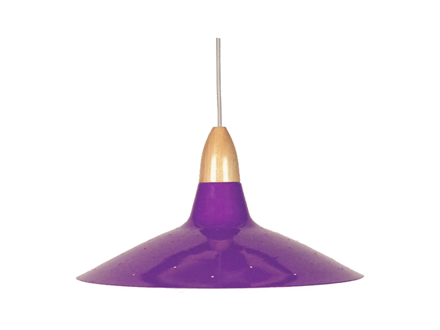 Suspensión  TOSEL ,metal,violeta ,A19xD38x P38cm