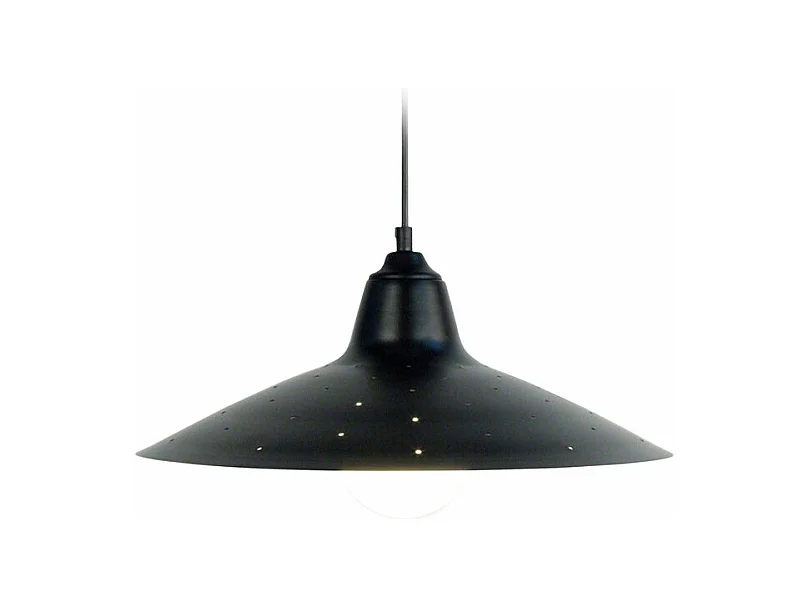 Suspension, dôme métal  noir 77 cm.
