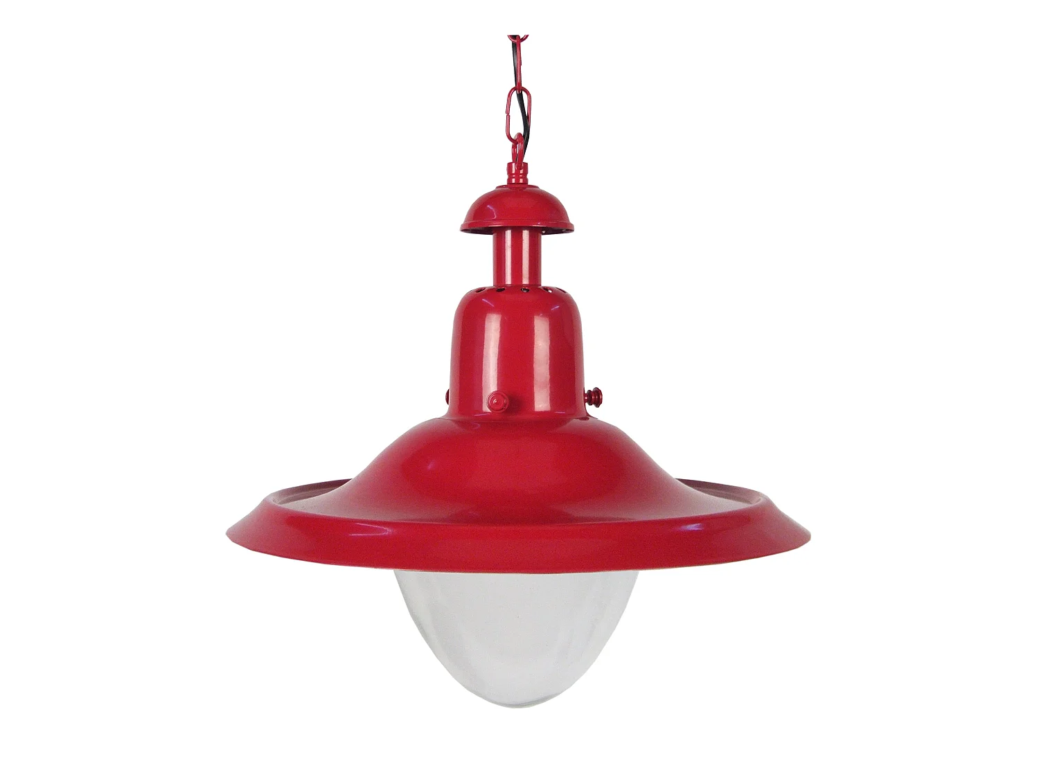 Suspensão TOSEL  MARINE B tecido conjunto laranja branco D38 x  H90  cm