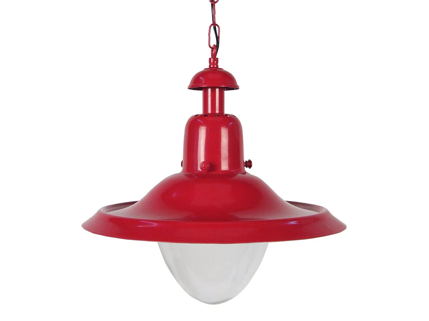 Suspensão TOSEL  MARINE B tecido conjunto laranja branco D38 x  H90  cm