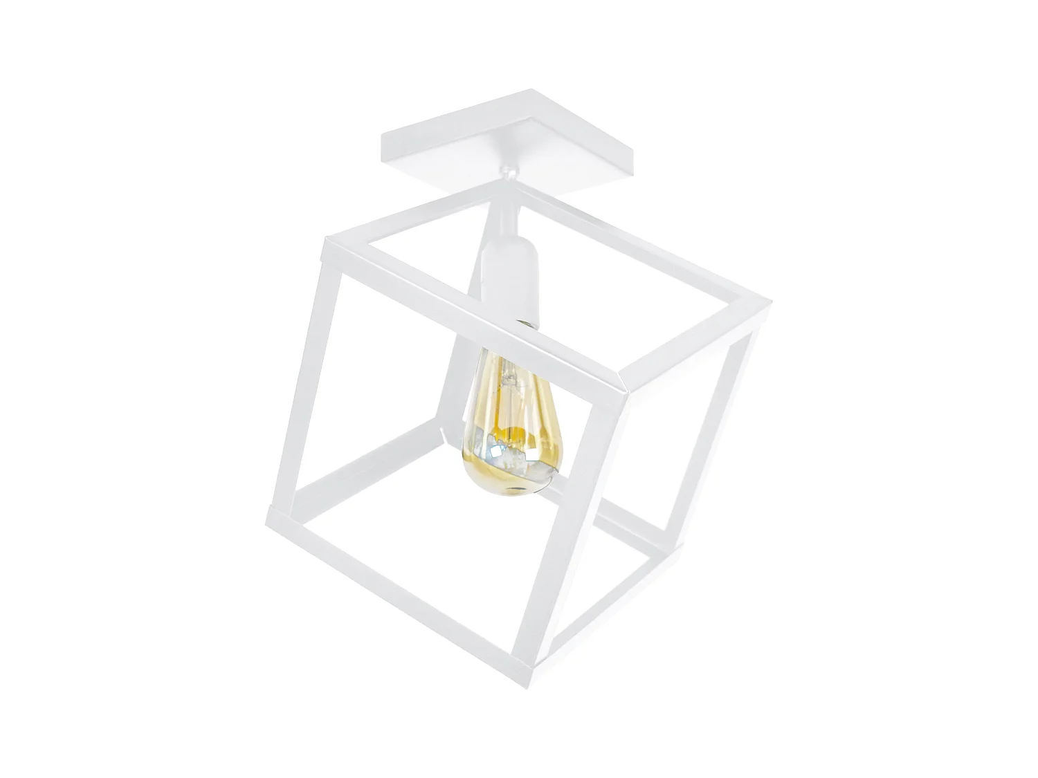 Plafón TOSEL ,metal,Blanco-,A37x D35xP35cm