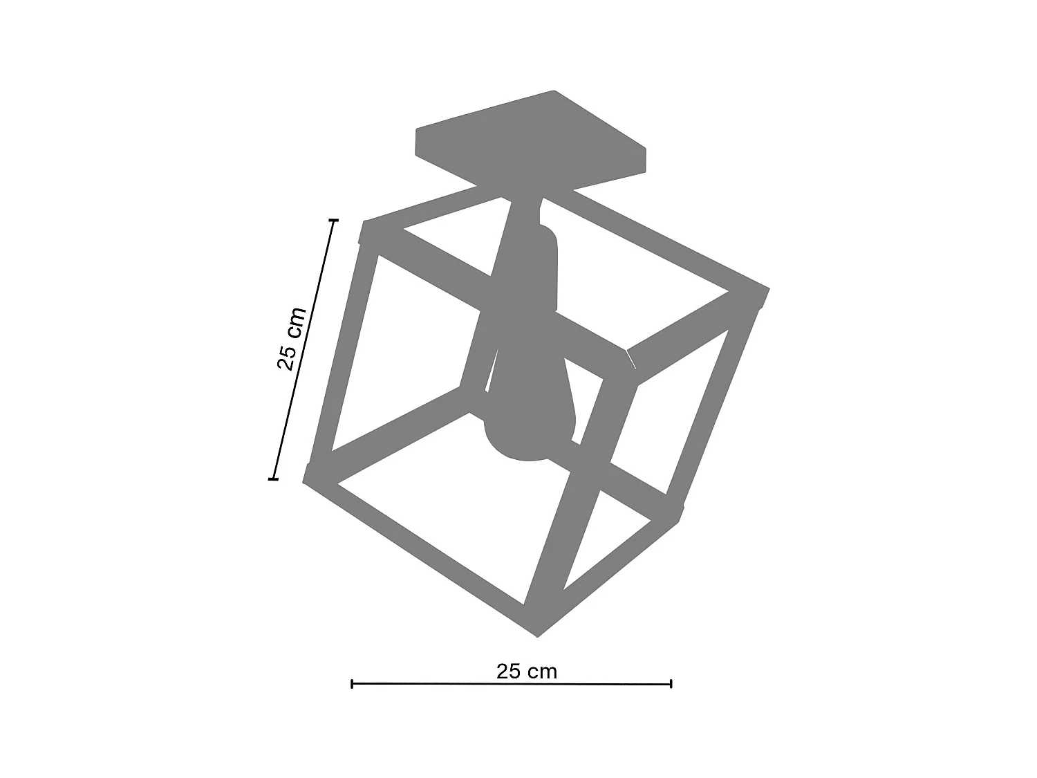 Plafón TOSEL ,metal,Aluminio ,A 32x D30xP30cm