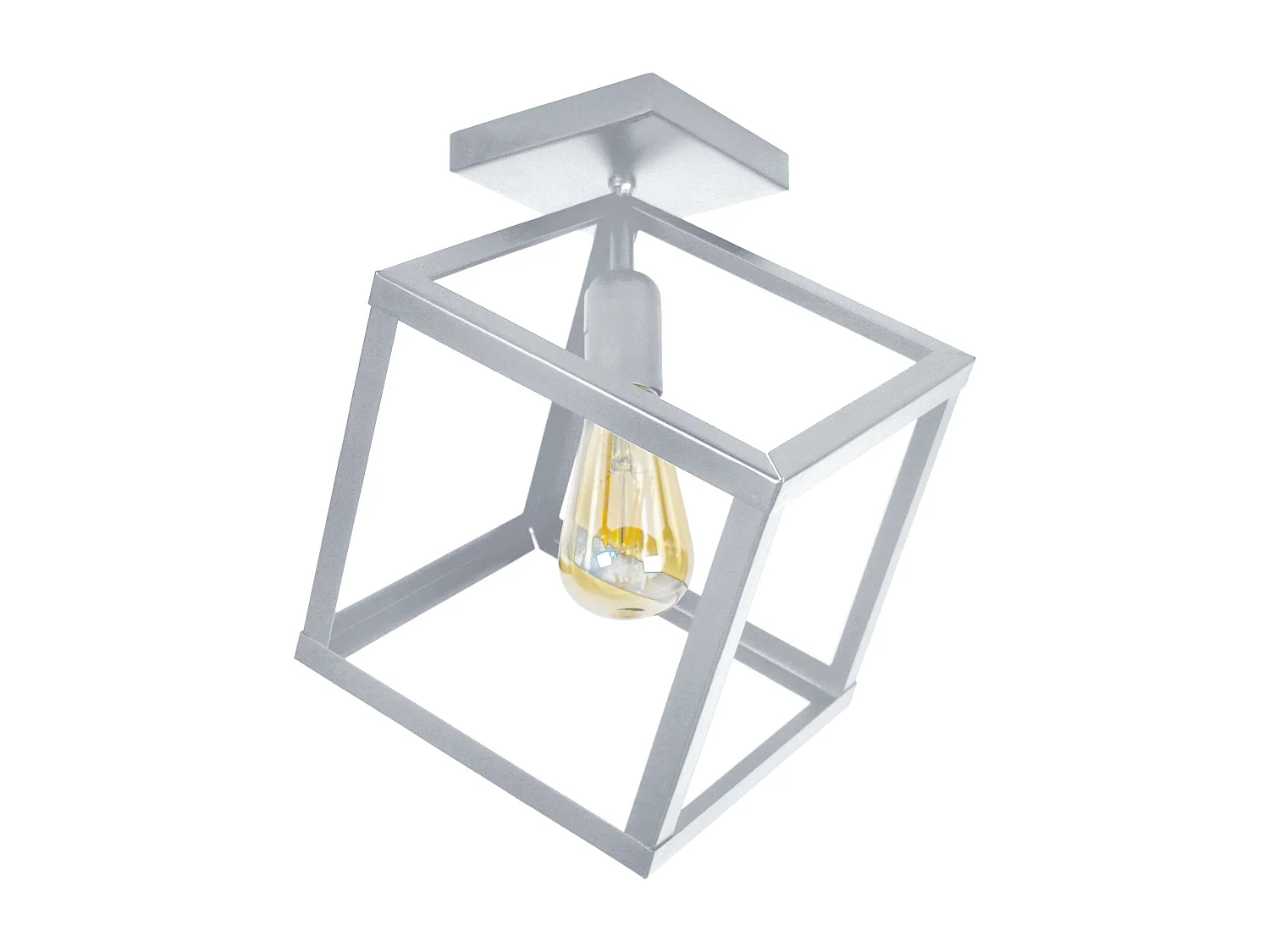 Plafonier TOSEL HEXAÈDRE A metal geométrico alumínio D35 x  H37  cm