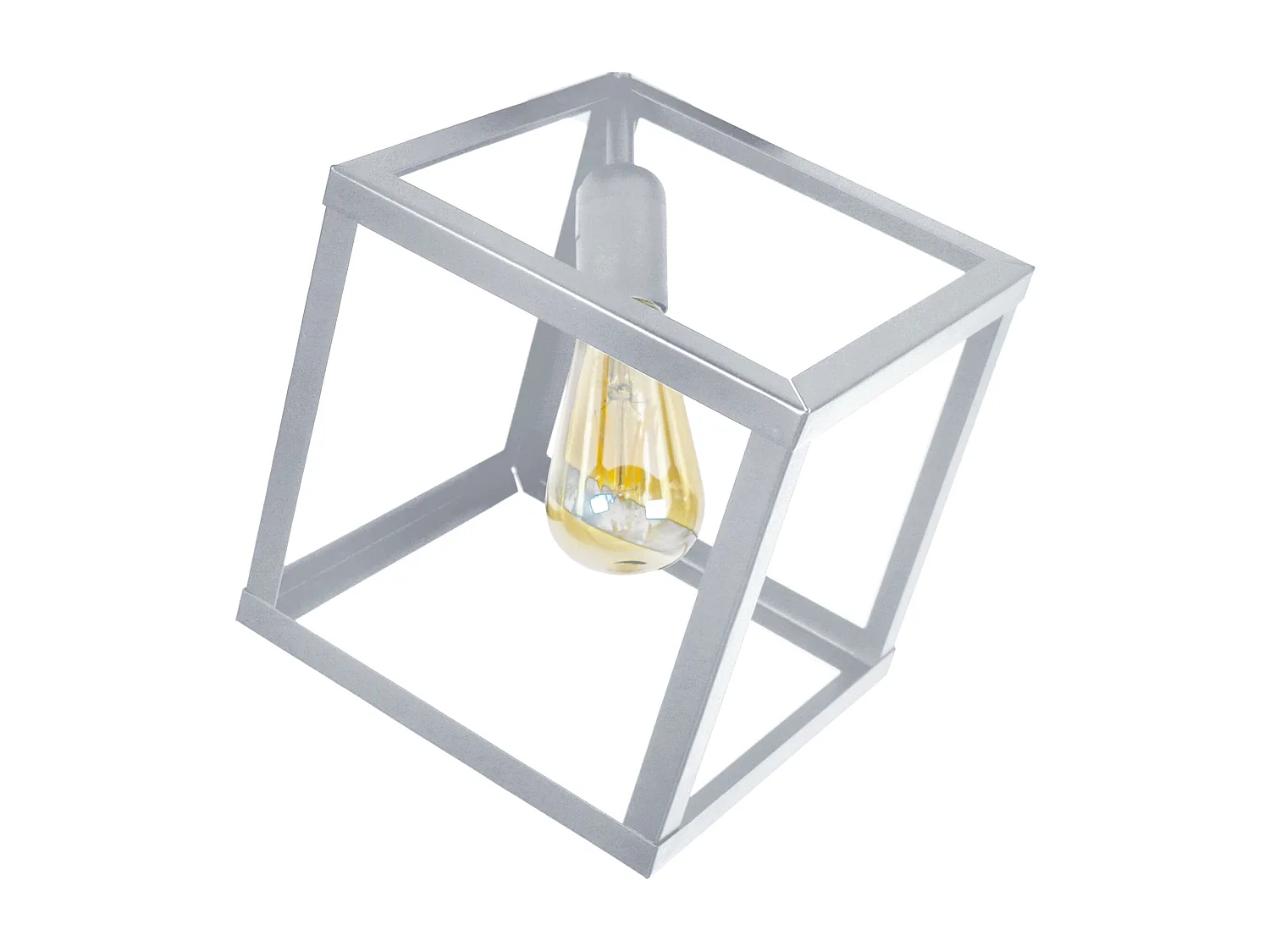 Plafonier TOSEL HEXAÈDRE A metal geométrico alumínio D35 x  H37  cm