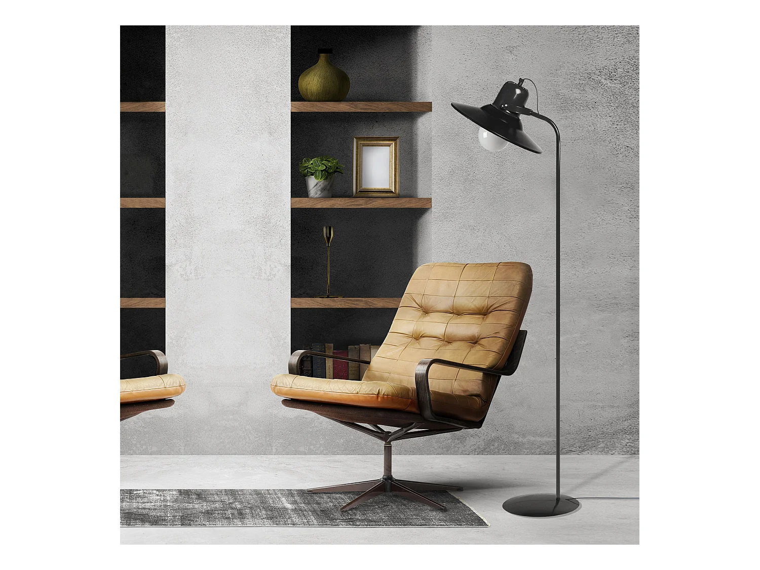 Candeeiro de Pé TOSEL MENTON tecido certo bis D45 x  H150  cm