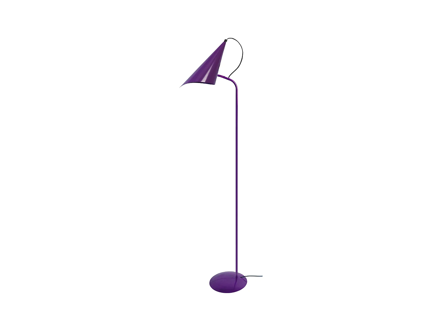 Lampadaire articulé, métal  violet 150 cm.
