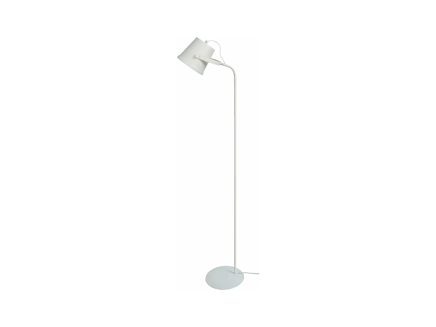 Lampadaire articulé métal  ivoire, 150 cm.
