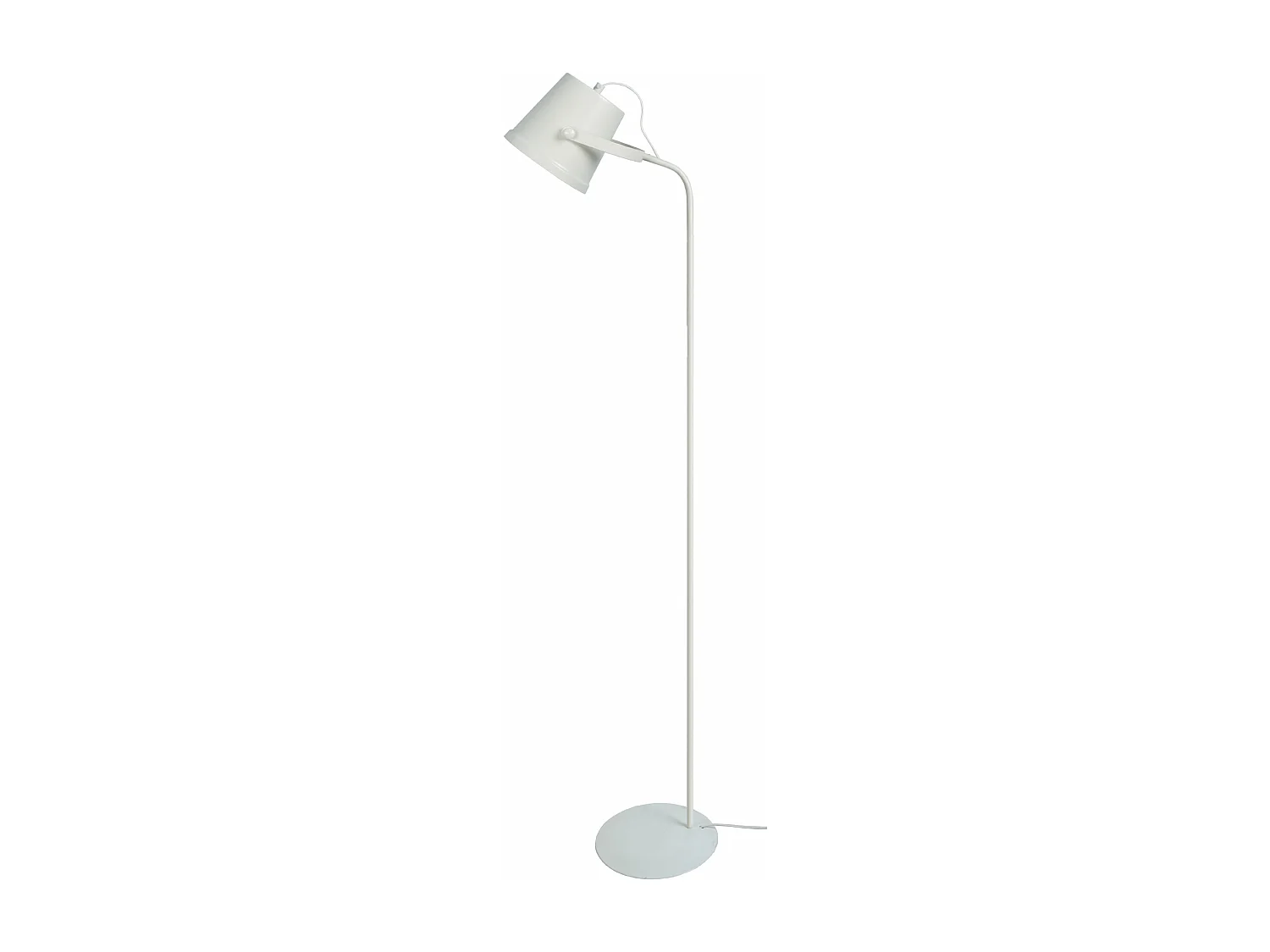 Lampadaire articulé métal  ivoire, 150 cm.