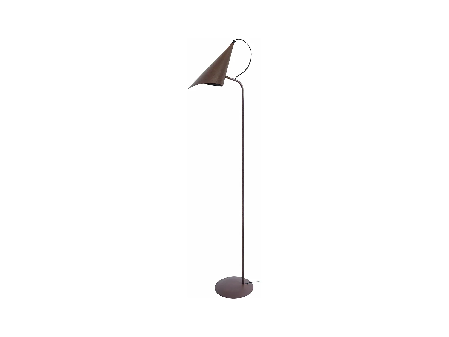 Lampadaire articulé, métal  marron 150 cm.