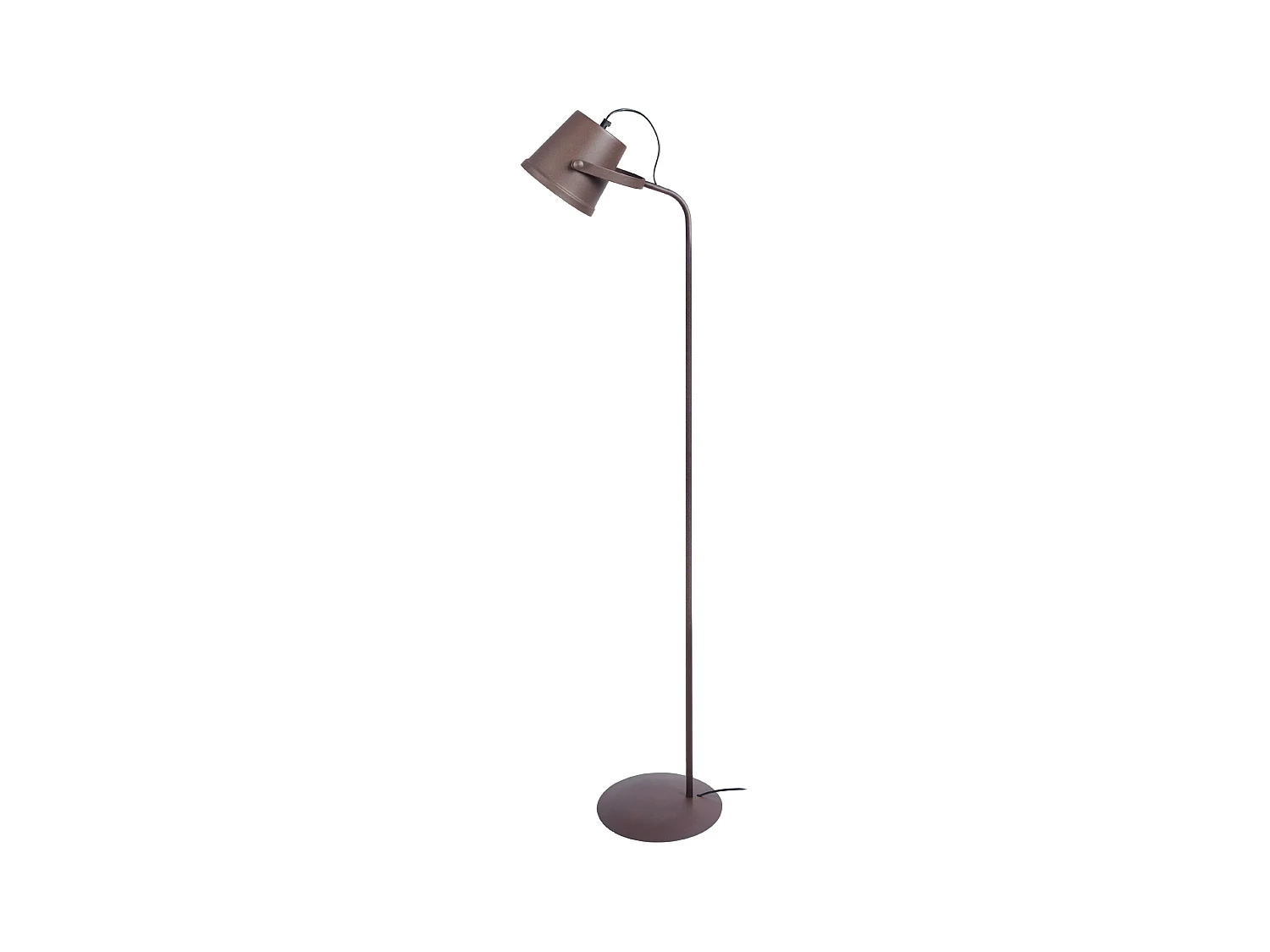 Lampadaire , articulé, métal  marron 150 cm.