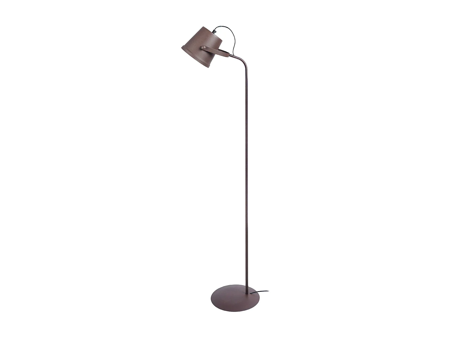 Lampadaire , articulé, métal  marron 150 cm.