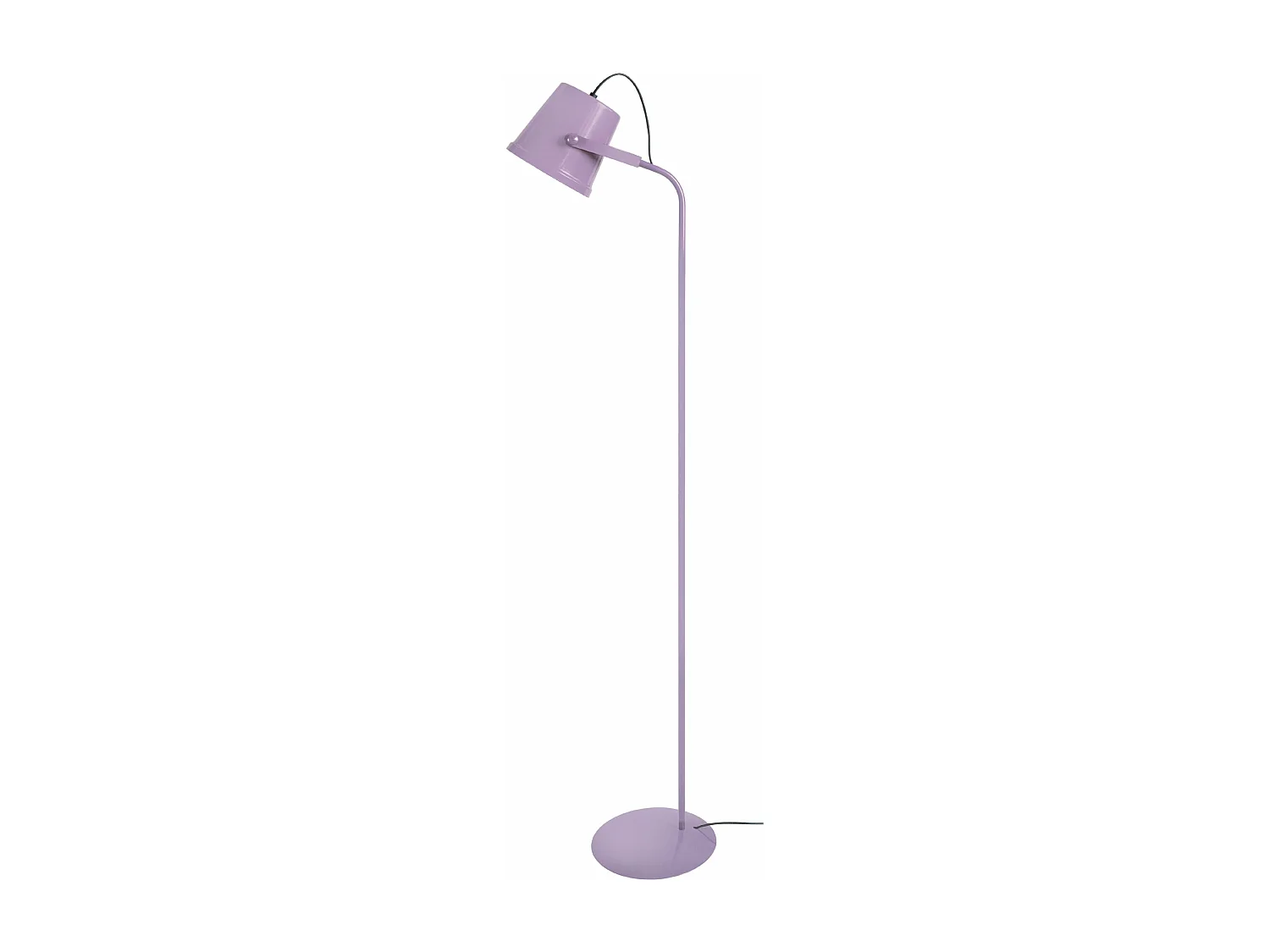 Lampadaire , articulé métal  mauve 150 cm.