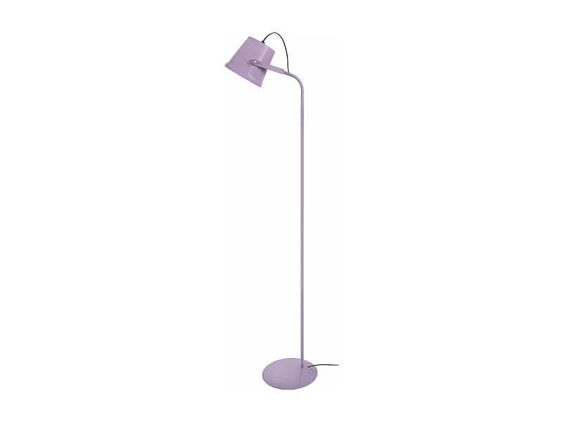 Lampadaire , articulé métal  mauve 150 cm.
