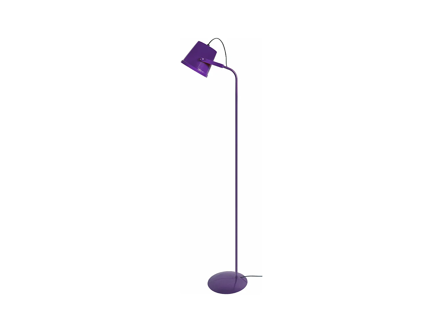 Lampadaire , articulé métal  violet 150 cm.