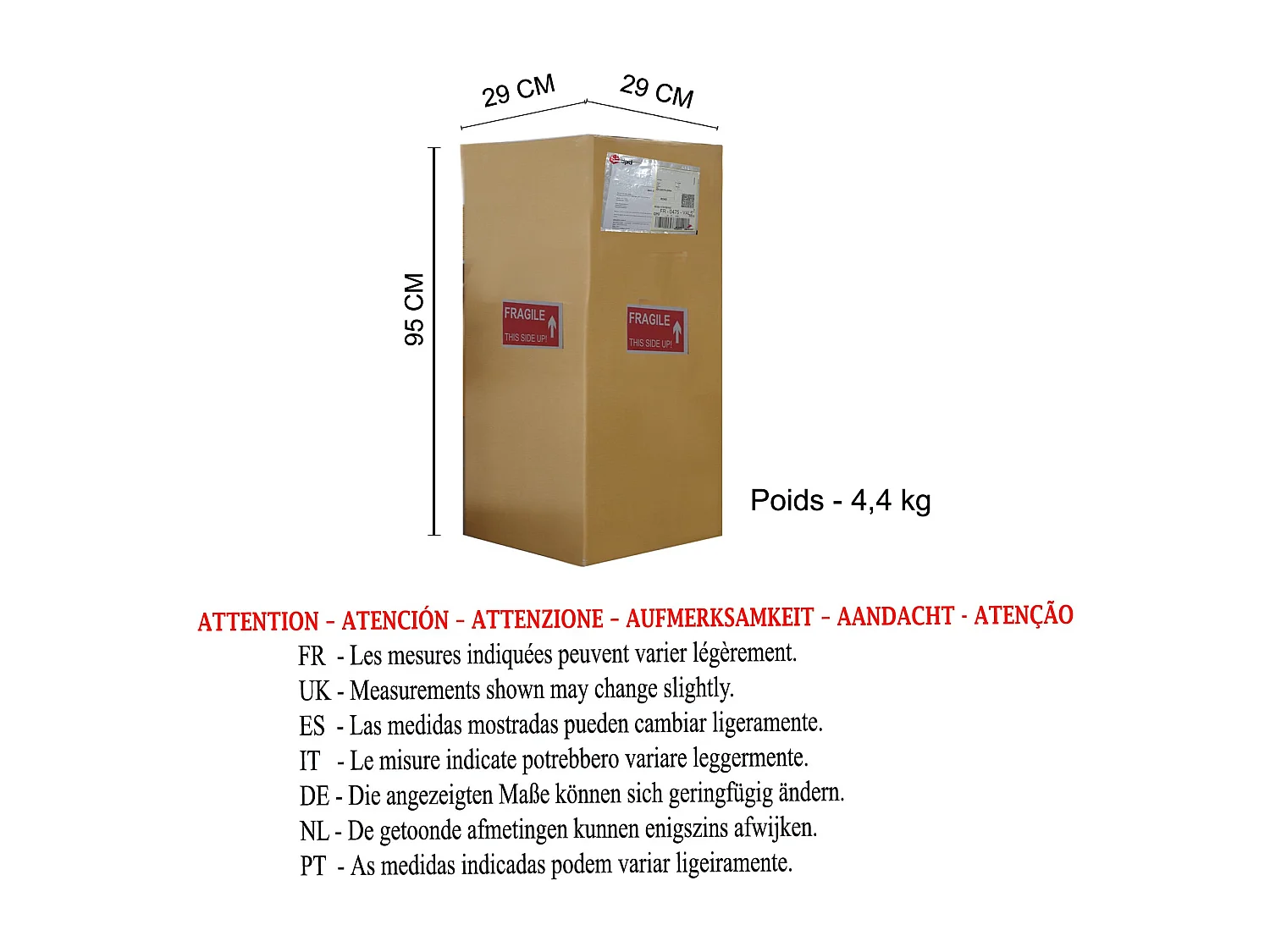 Lampadaire de Bureau TOSEL ,métal,Noir ,H 150xD40xP40cm