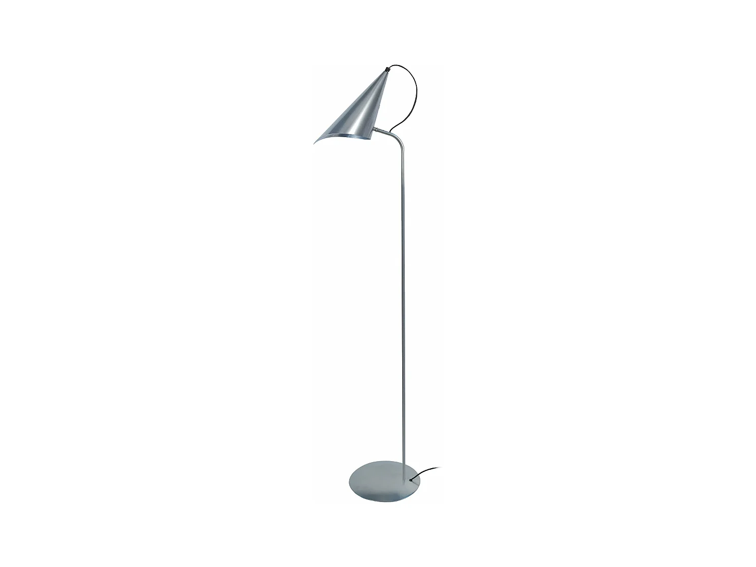 Lampadaire articulé, métal  aluminium 150 cm.