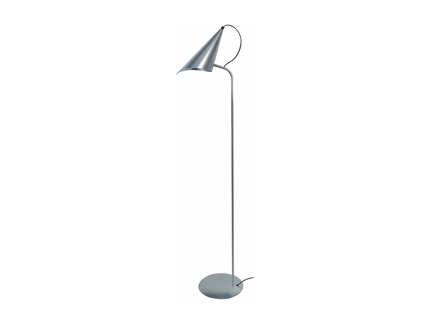 Lampadaire articulé, métal  aluminium 150 cm.
