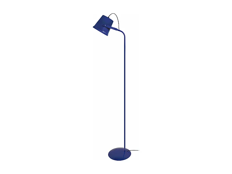 Lampadaire , articulé métal  bleu 150 cm.