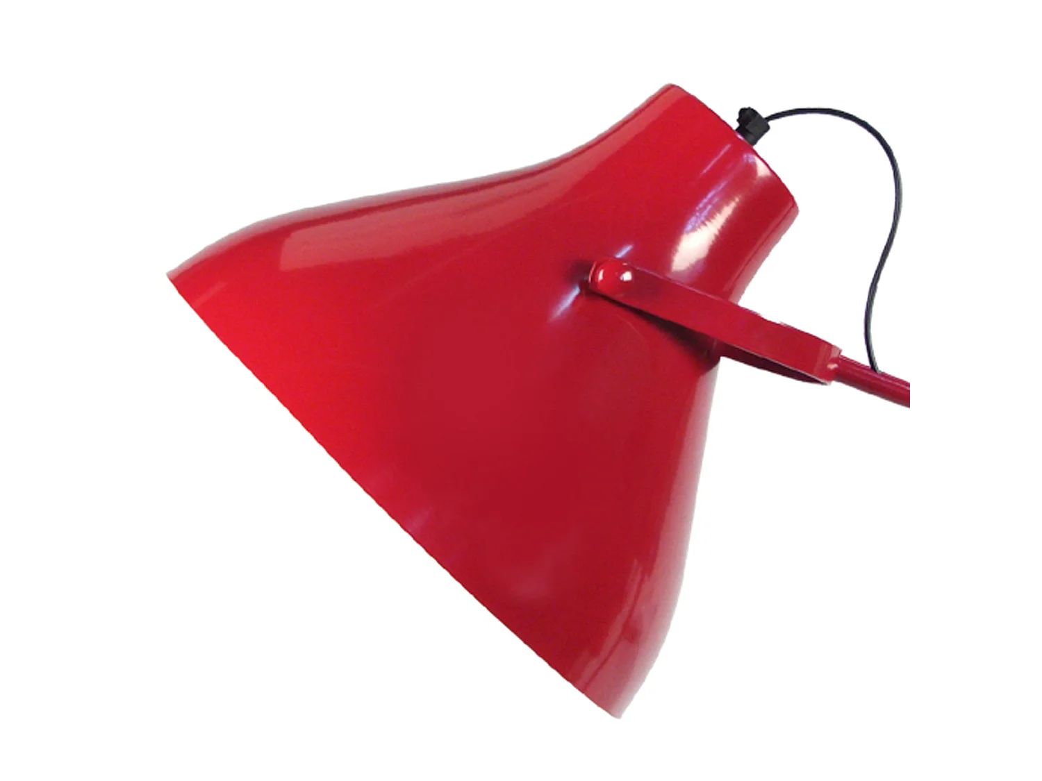 Lampada da terra metallo arco articolato TOSELIA rosso  D29,5 cm