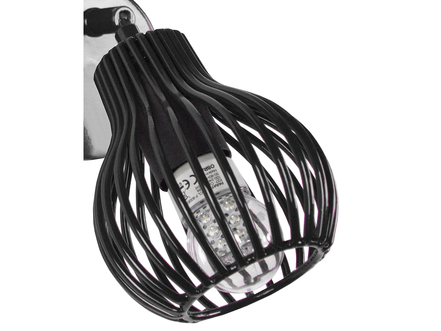 Aplique TOSEL ,metal,Negro ,A20xD11xP17cm