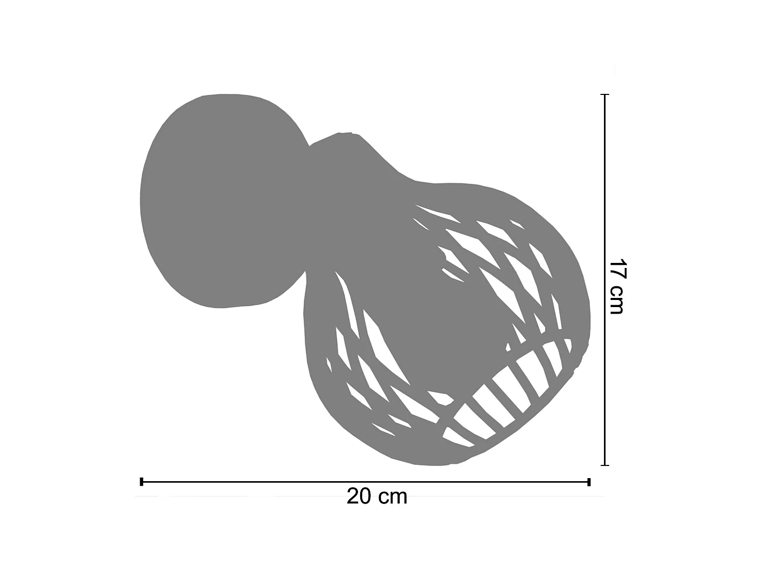 Aplique TOSEL ,metal,Aluminio ,A20xD11xP17cm