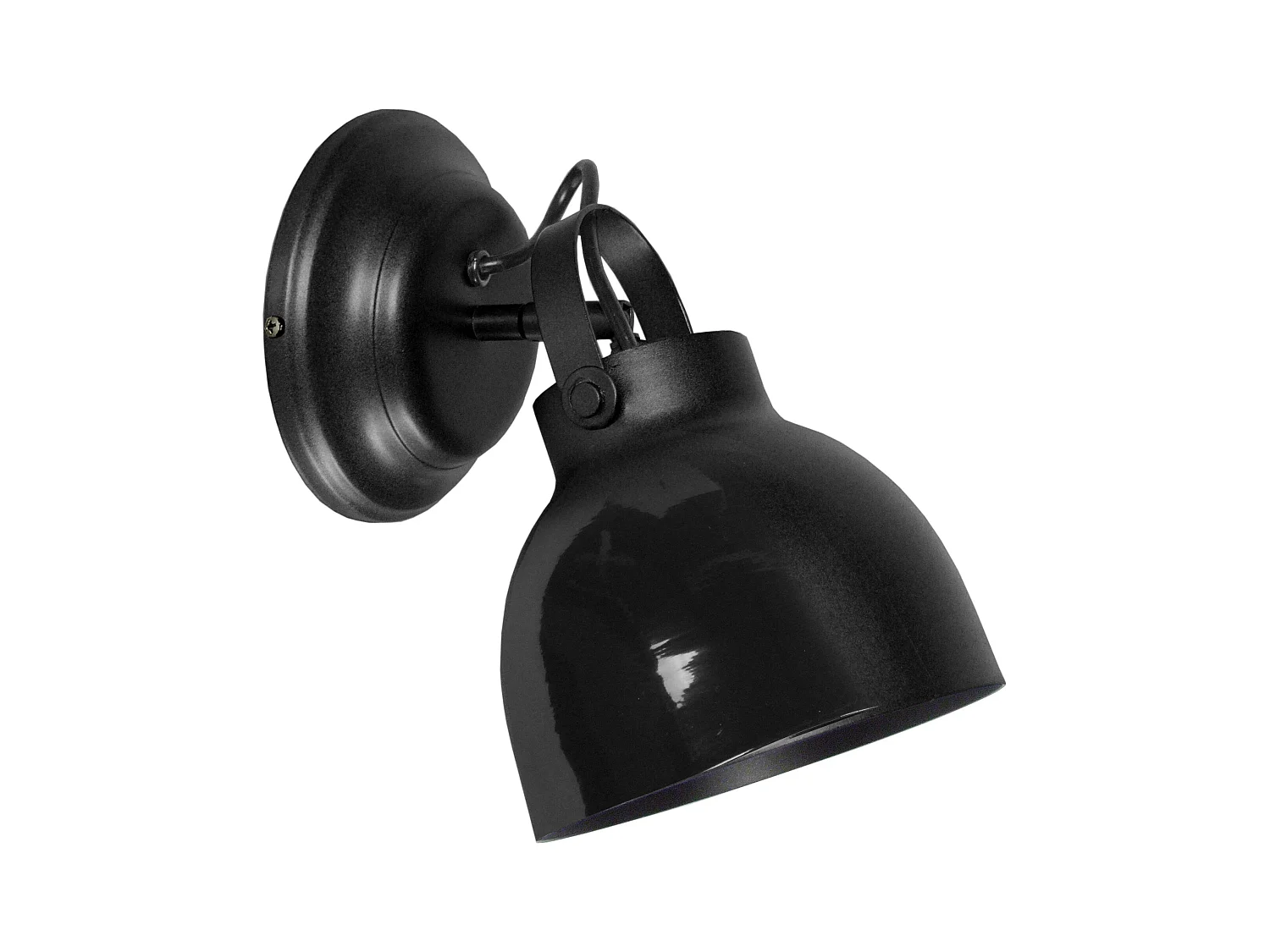 Aplique TOSEL ANDERSEN metal articulado preto D15 x  H13  cm