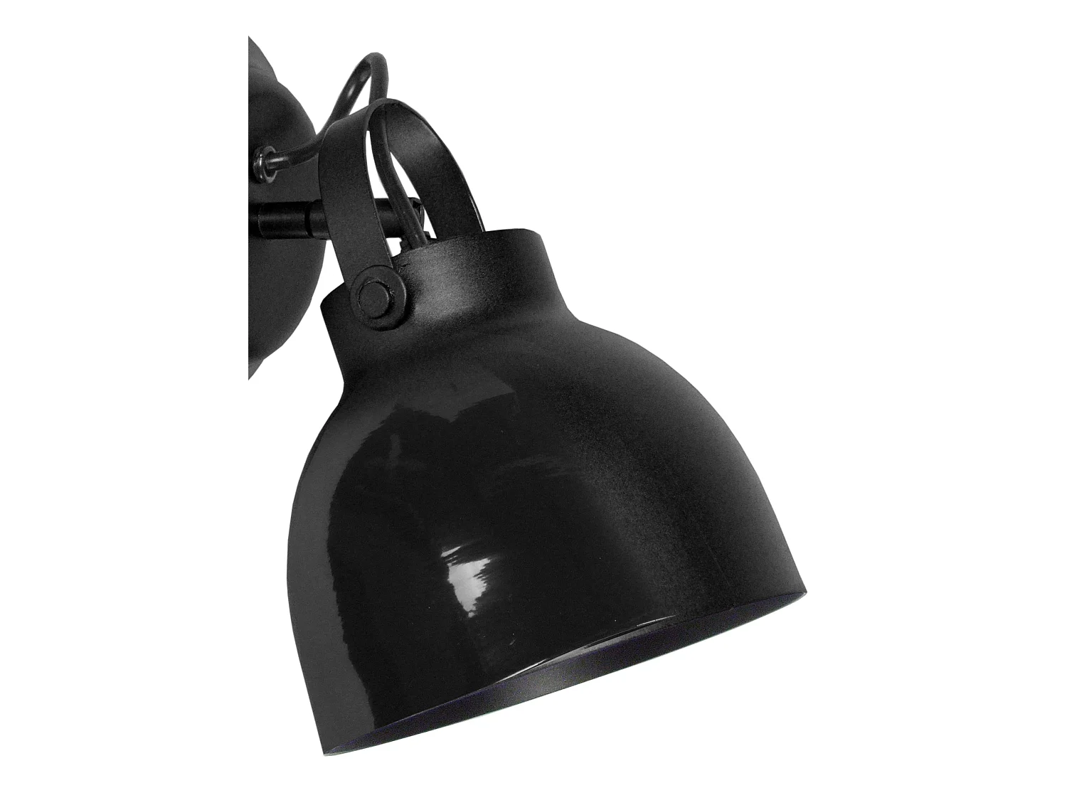 Aplique TOSEL ANDERSEN metal articulado preto D15 x  H13  cm