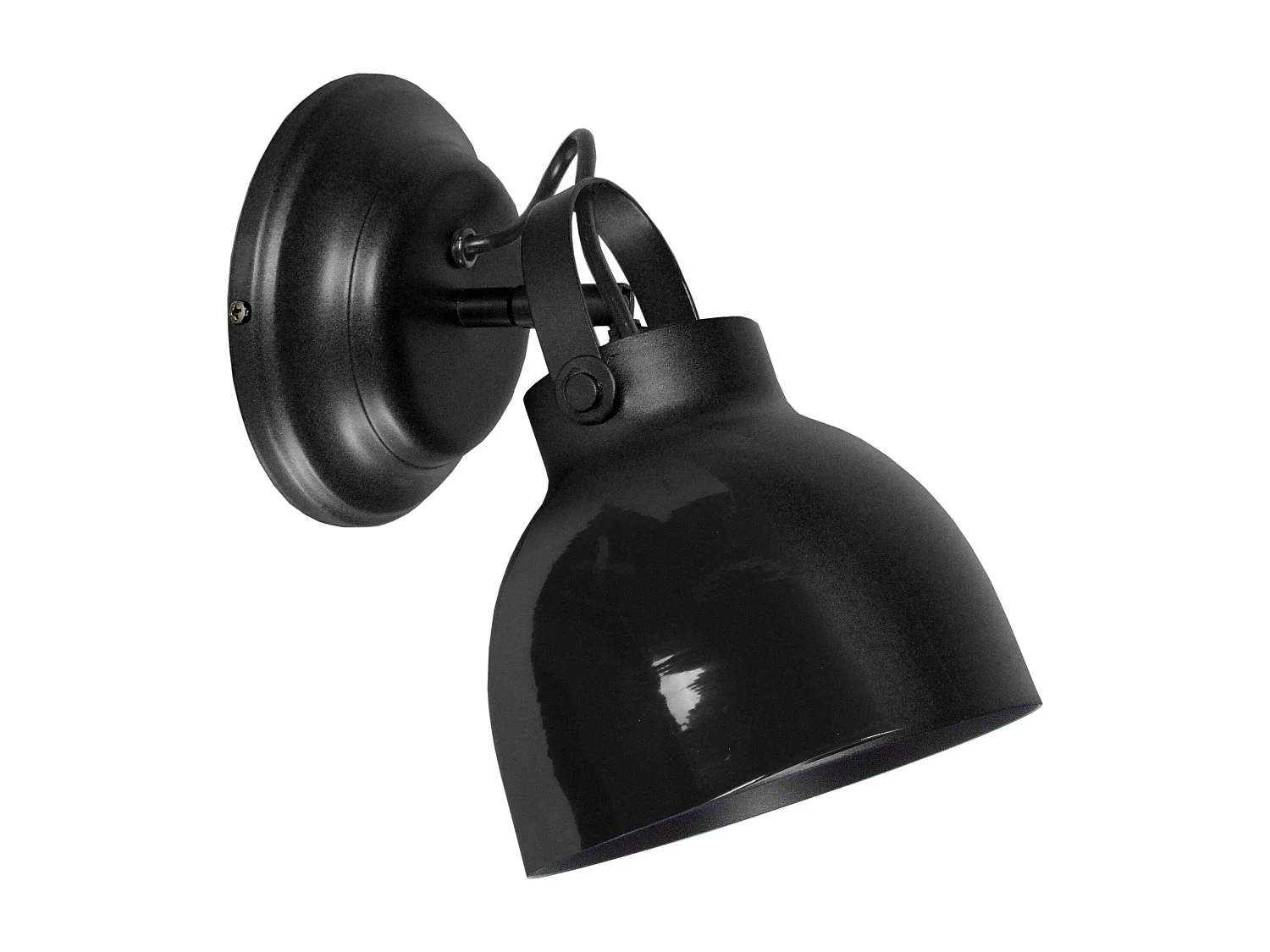 Aplique TOSEL ANDERSEN metal articulado preto D15 x  H13  cm