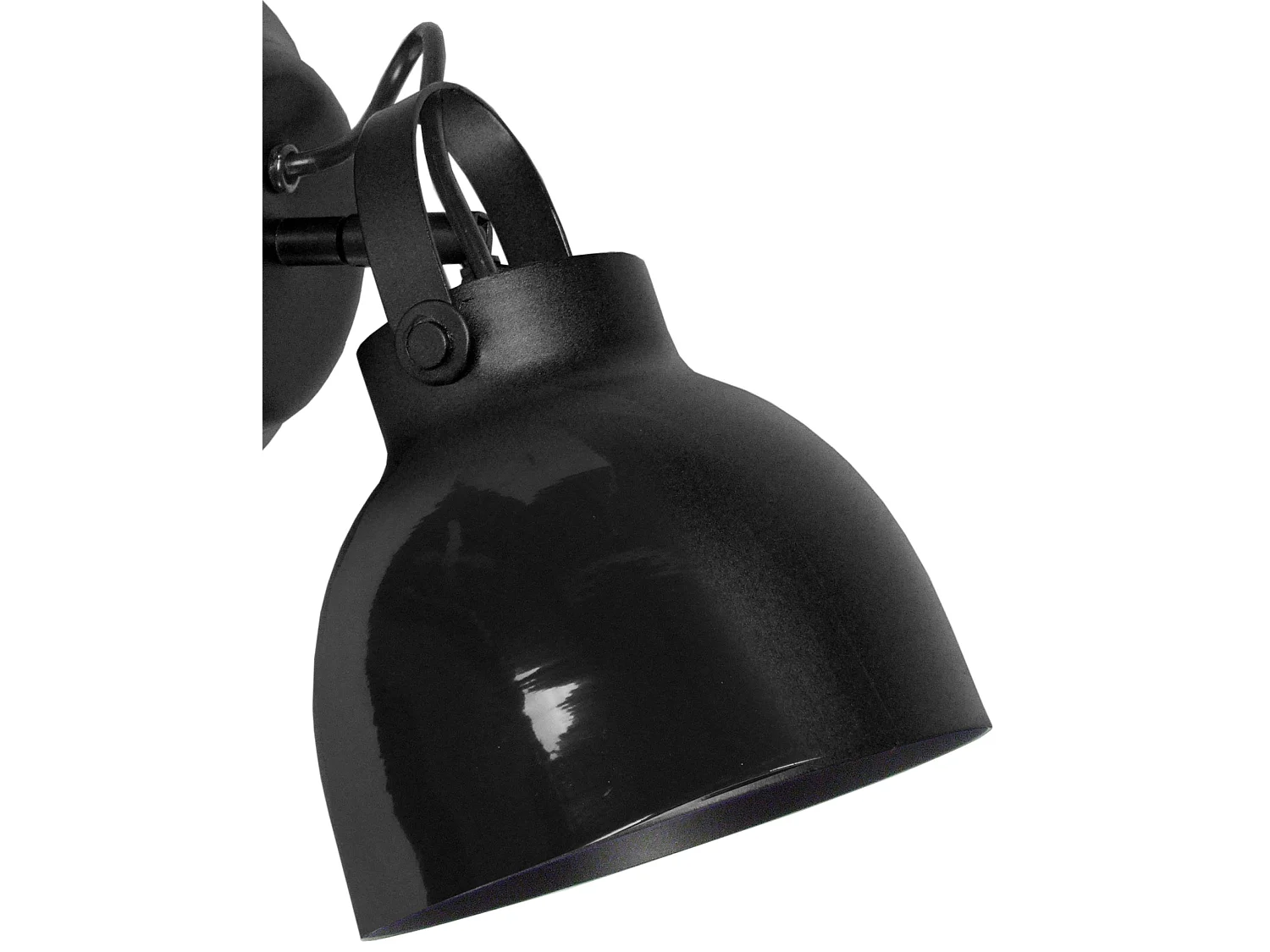 Aplique TOSEL ANDERSEN metal articulado preto D15 x  H13  cm