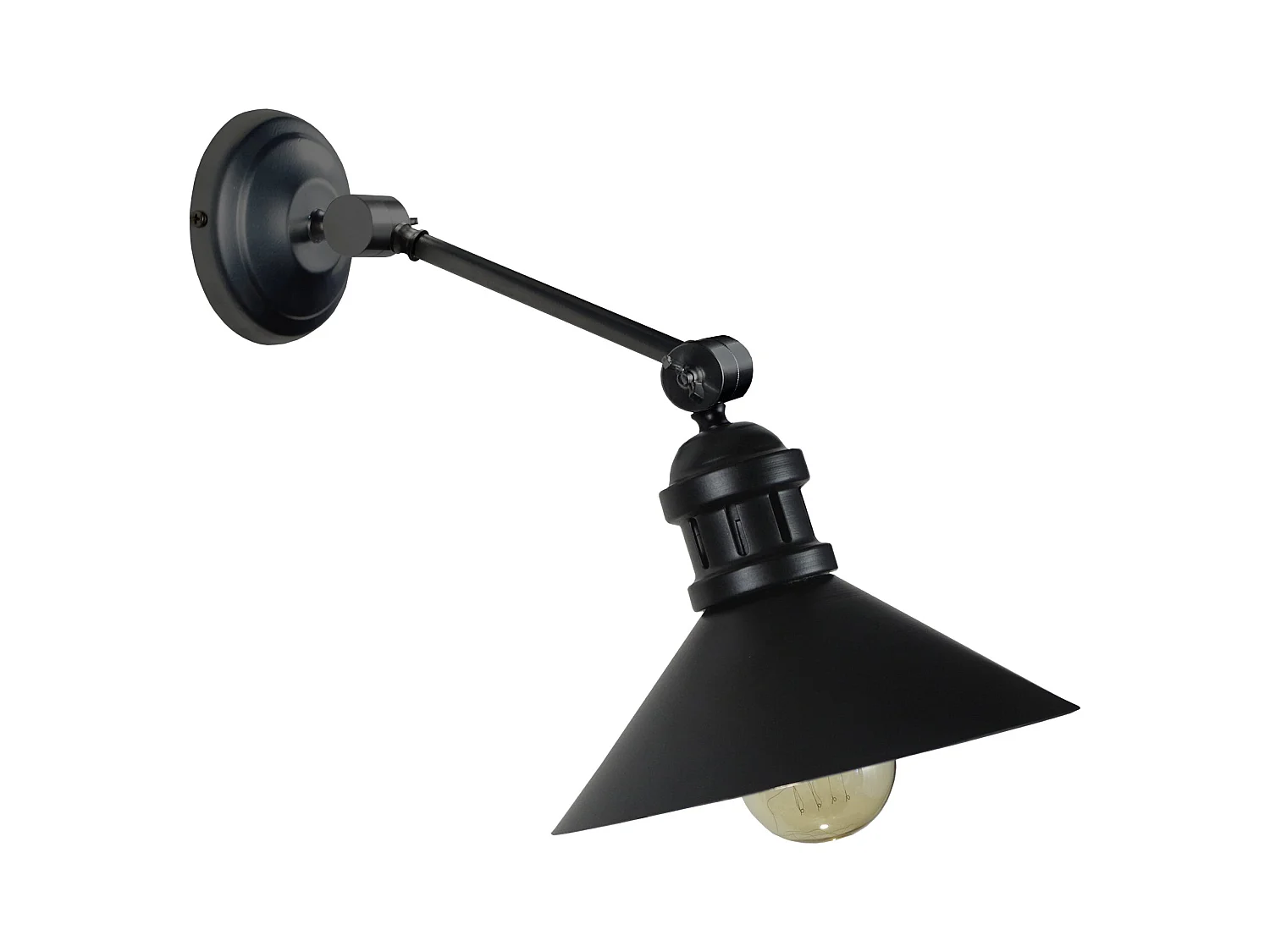 Applique TOSEL ,métal,Noir ,H40xD20xP40cm