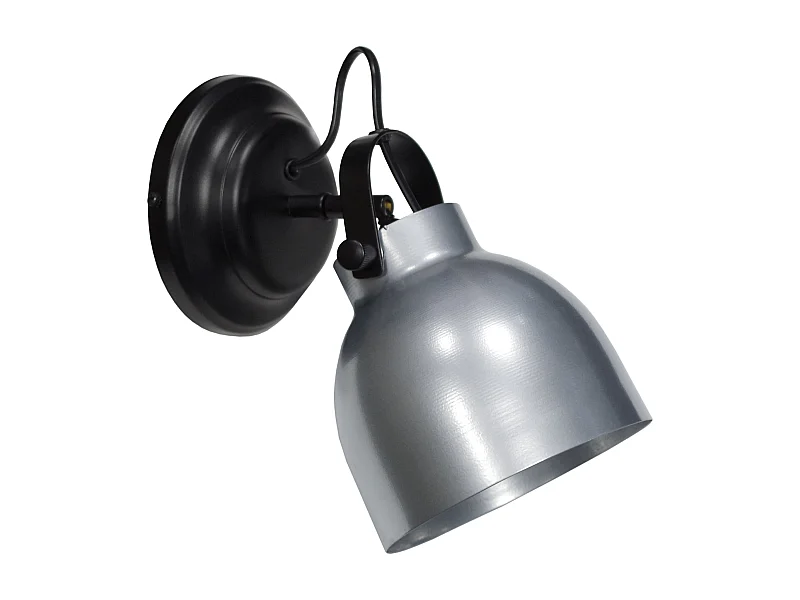 Aplique TOSEL CARLSON metal articulado cinza D15 x  H13  cm