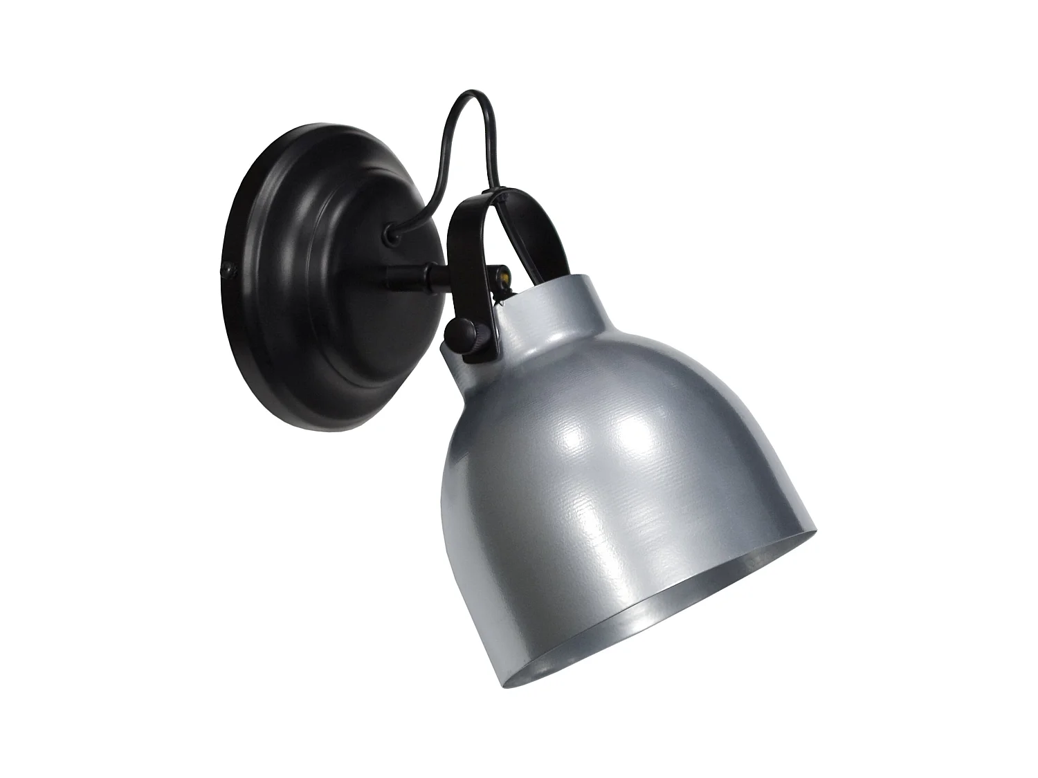 Aplique TOSEL CARLSON metal articulado cinza D15 x  H13  cm