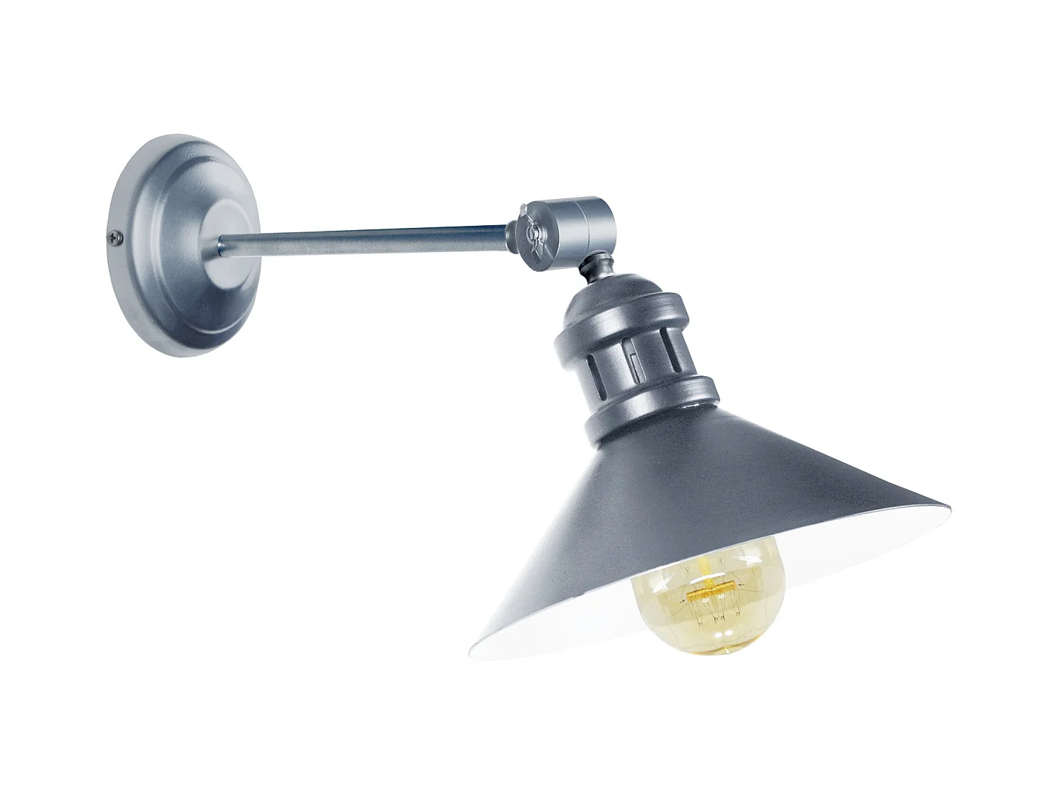 Aplique TOSEL ,metal,Aluminio ,A19xD20xP37cm