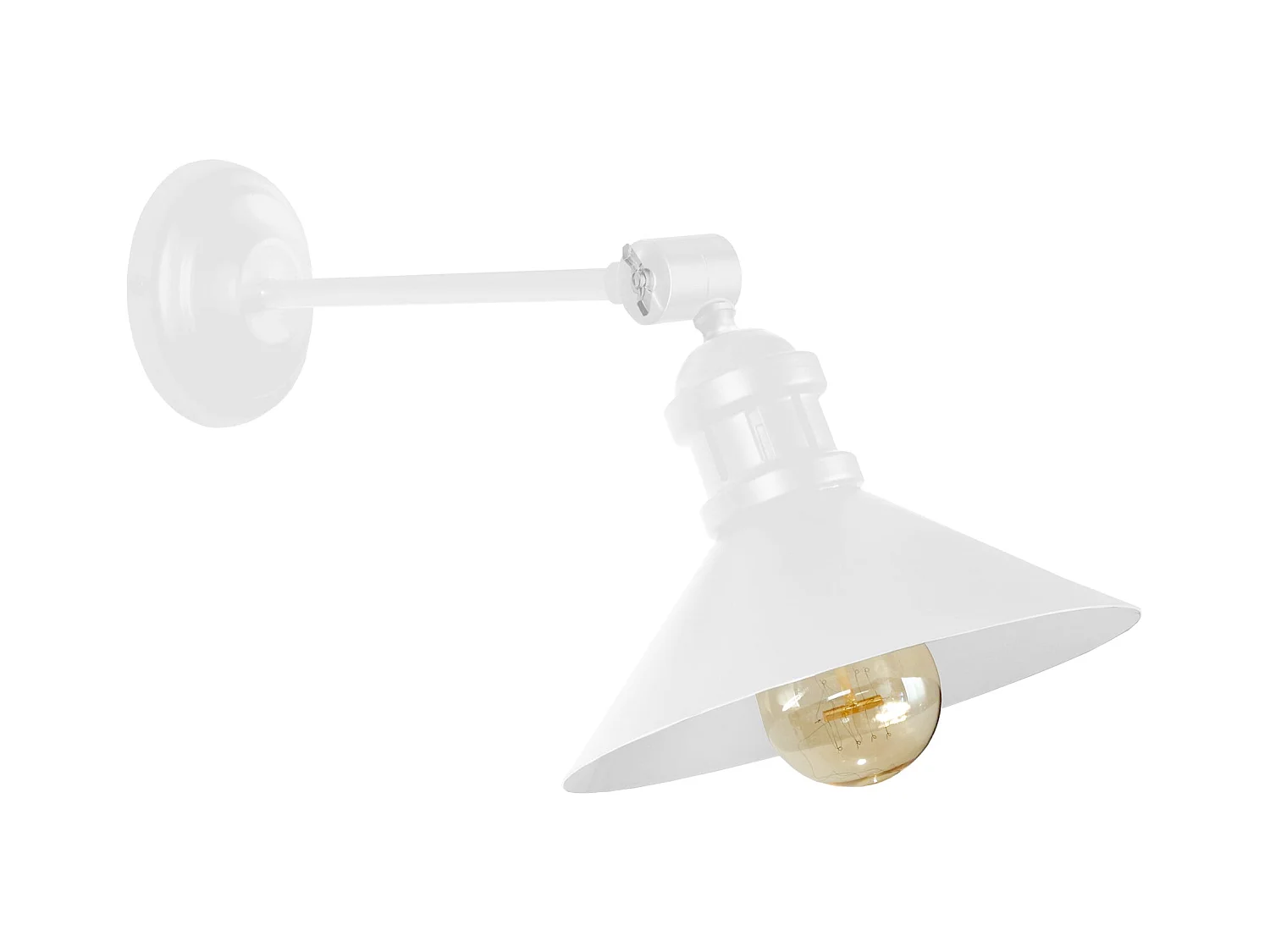 Aplique TOSEL ,metal,Blanco,A19xD20xP37cm