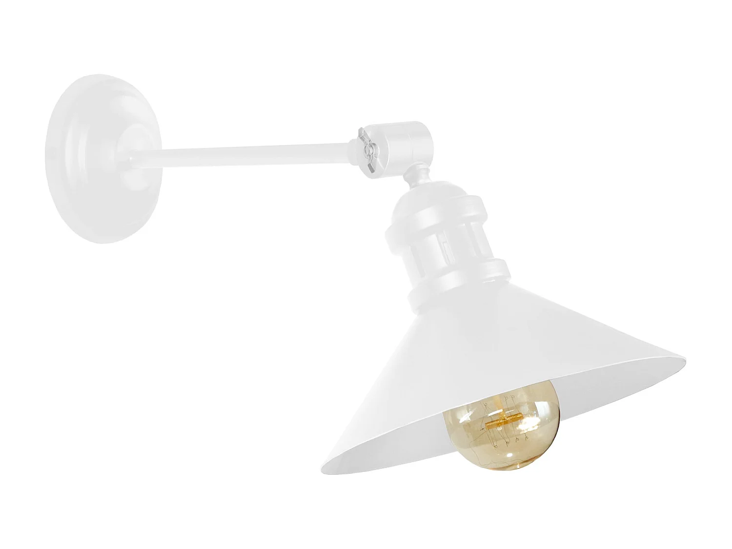 Aplique TOSEL ,metal,Blanco,A19xD20xP37cm