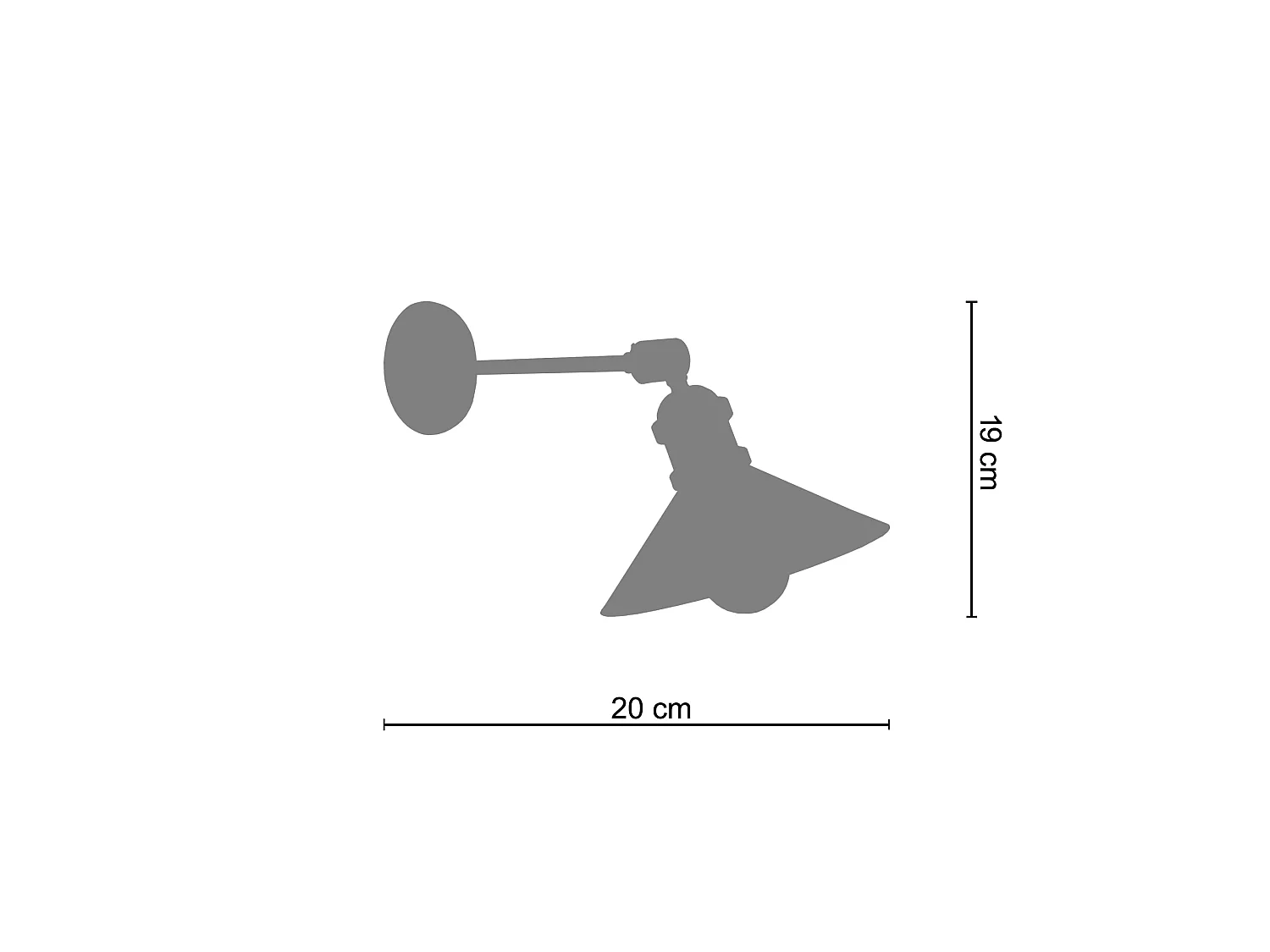 Lampada da parete  brazo articolato OLDHAM A bianco  D'24,5cm